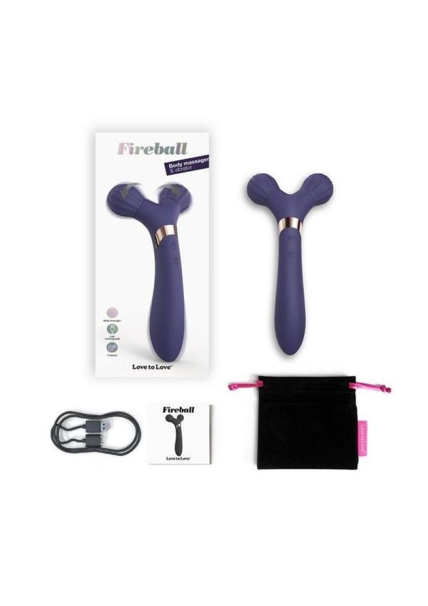 Fireball Rechargeable Silicone Vibrator - Midnight Indigo