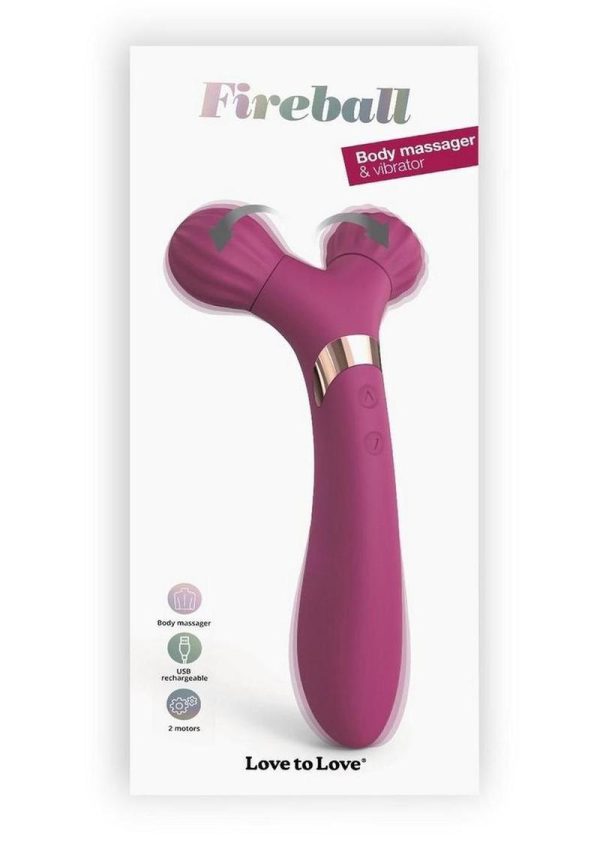 Fireball Rechargeable Silicone Body Massager and Vibrator - Plum Star