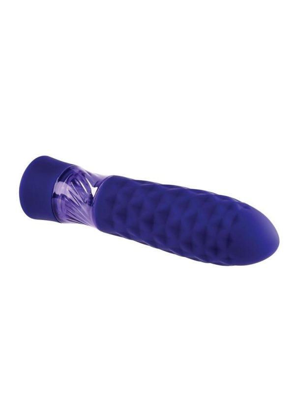 Raver Rechargeable Silicone Light-Up Vibrating Bullet - Blue