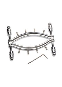 Master Series Spread `Em Poker Stainless Steel Labia Clamp with Adjustable Pressure Screws