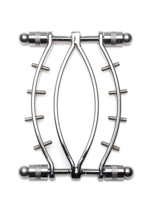 Master Series Spread `Em Poker Stainless Steel Labia Clamp with Adjustable Pressure Screws
