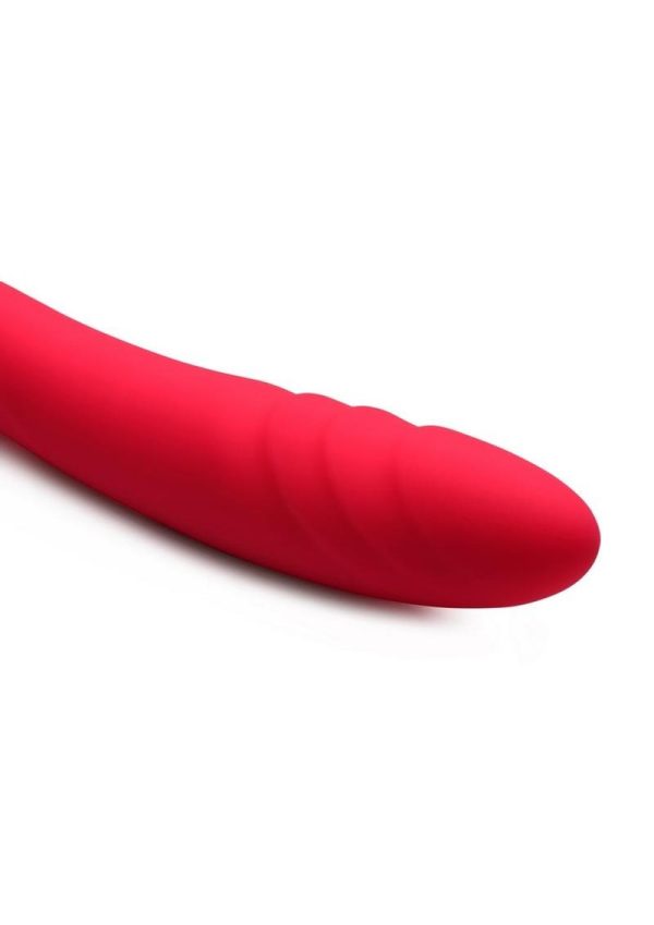 Inmi 7X Double Down Rechargeable Silicone Double Dildo with Remote Control - Pink