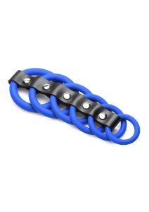 Strict Gates of Hell Silicone Chastity Device - Blue/Black