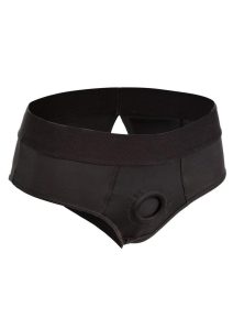 Her Royal Harness Backless Brief - Large/XLarge - Black