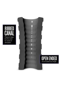 M Elite Platinum Hekx Silicone Dual End Masturbator - Black
