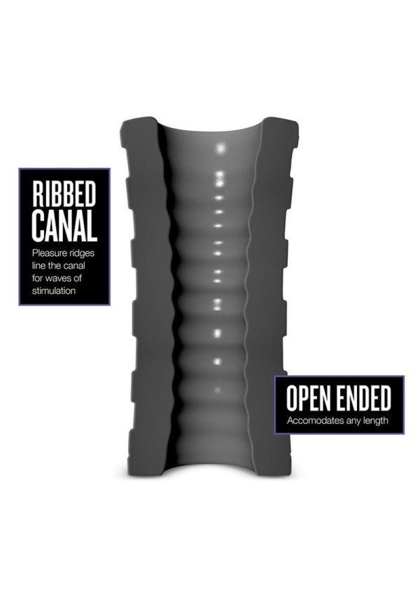 M Elite Platinum Hekx Silicone Dual End Masturbator - Black