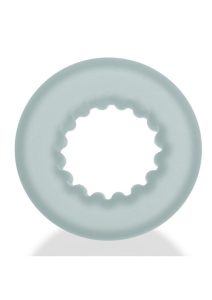 Oxballs Axis Rib Griphold Cock Ring - Clear Ice