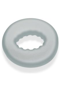 Oxballs Axis Rib Griphold Cock Ring - Clear Ice