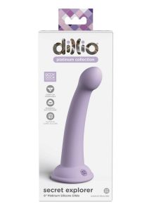 Dillio Platinum Secret Explorer Silicone Dildo 6in - Lavender