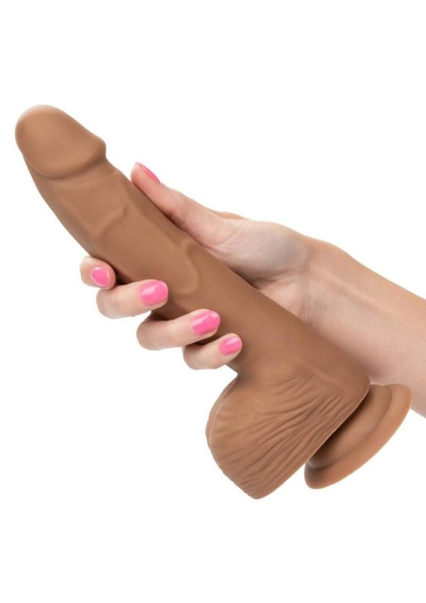 Silicone Studs Realistic Dildo 8in - Caramel