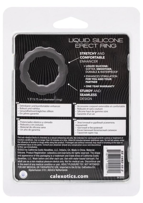 Alpha Liquid Silicone Erect Ring - Grey
