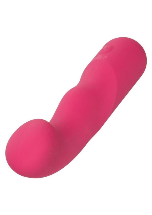 Liquid Silicone Pixies Ripple Rechargeable Vibrator - Pink
