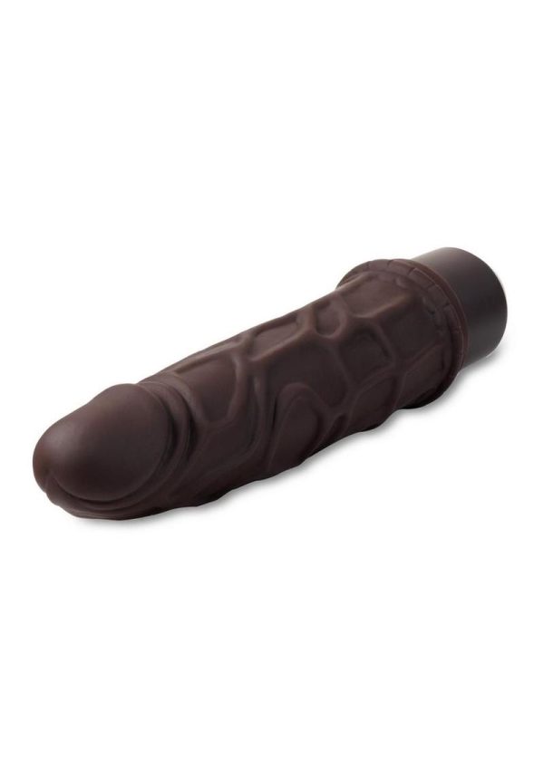 Dr. Skin Platinum Collection Silicone Dr. Robert Vibrating Dildo 7in - Chocolate