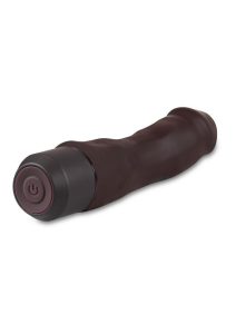 Dr. Skin Platinum Collection Silicone Dr. Steve Vibrating Dildo 7in - Chocolate