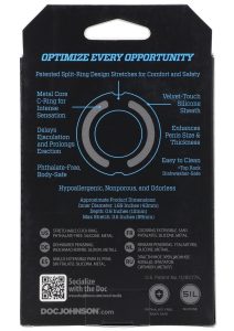OptiMALE Flexisteel Soft Silicone With Inner Metal Core Cock Ring 43mm - Blue