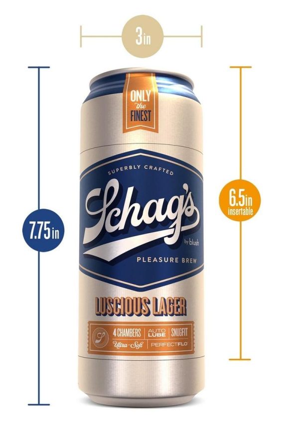 Schag`s Luscious Lager Beer Can Stroker - Frosted