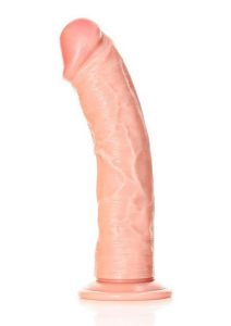 RealRock Curved Realistic Dildo with Suction Cup 7in - Vanilla