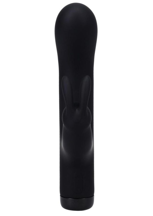 In a Bag Silicone Rechargeable Rabbit Vibrator - Black