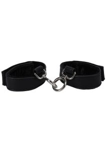 In a Bag Vegan Leather Handcuffs - Black