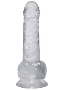 In a Bag Dick Dildo with Balls 6in - Clear