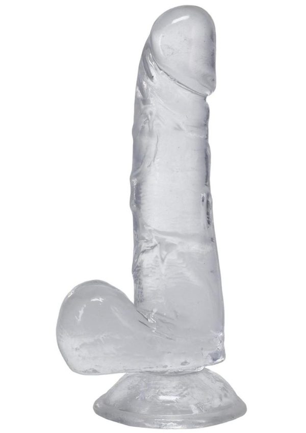 In a Bag Dick Dildo with Balls 6in - Clear