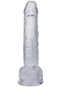 In a Bag Big Dick Dildo with Balls 8in - Clear