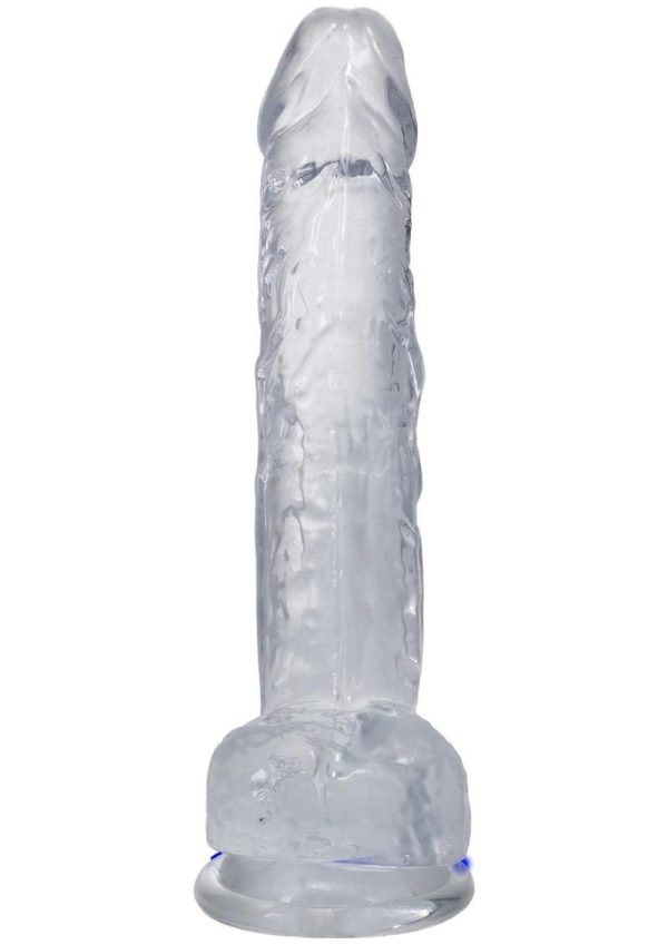 In a Bag Big Dick Dildo with Balls 8in - Clear