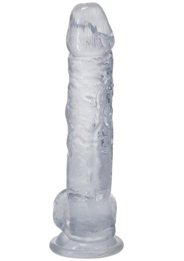 In a Bag Big Dick Dildo with Balls 8in - Clear