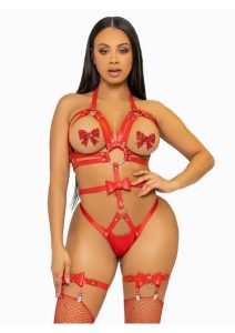 and Bow - Medium - Red