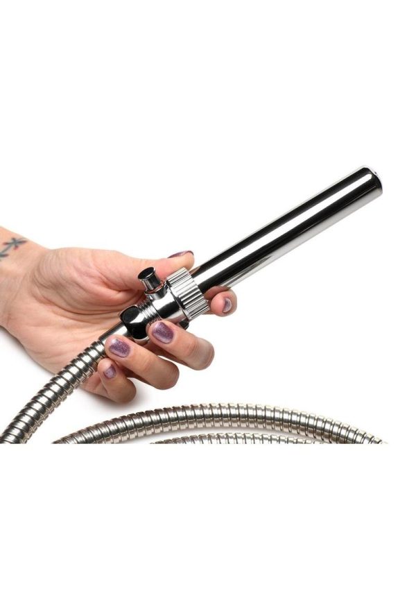 CleanStream Enema Nozzle Stainless Steel with Push Valve