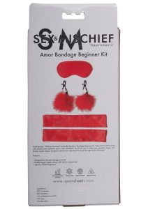 Sex and Mischief Amor Bondage Beginner Kit - Red/Black