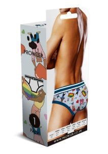 Prowler Bears with Hearts Brief - Medium - Blue