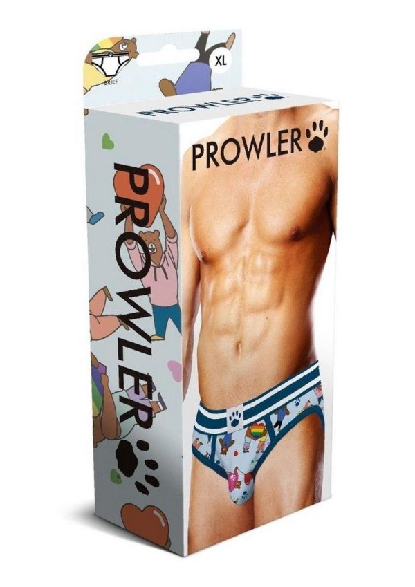 Prowler Bears with Hearts Brief - XL - Blue