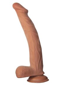 Realcocks Dual Layered Bendable Dildo 10in - Chocolate
