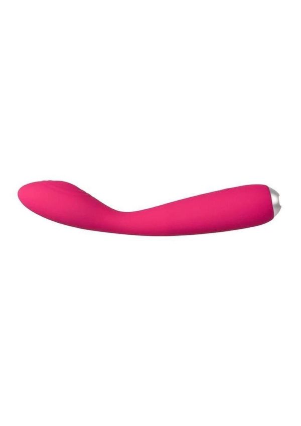 Svakom Iris Silicone G-Spot Rechargeable Vibrator - Plum Red/Silver