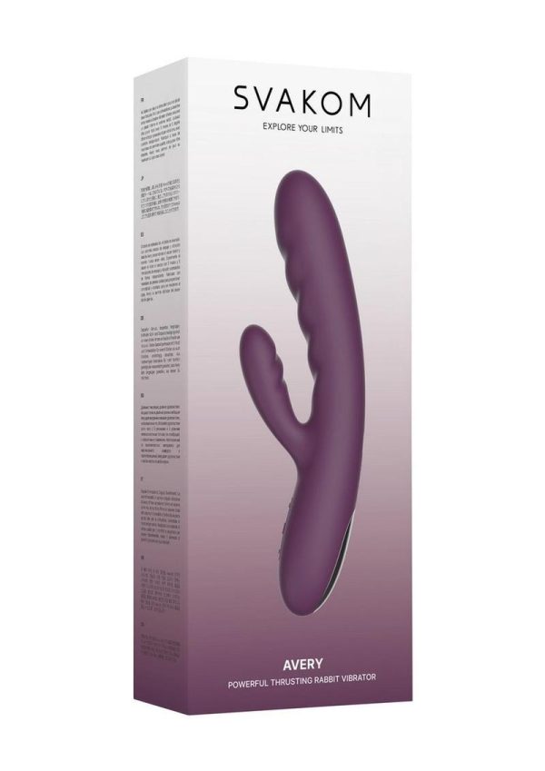 Svakom Avery Silicone Dual Stimulating Rechargeable Vibrator - Violet
