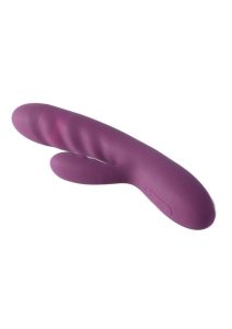 Svakom Avery Silicone Dual Stimulating Rechargeable Vibrator - Violet