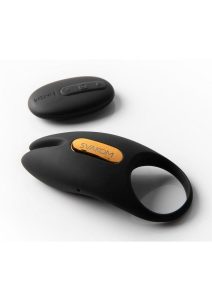 Svakom Winni 2 Silicone App Compatible Cock Ring with Remote Control - Black/Gold