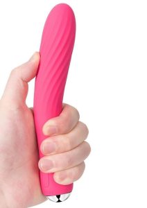 Svakom Anya Silicone Heating Vibrator - Plum Red/Silver
