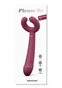 Please Me Rechargeable Silicone Vibrator - Plum Star