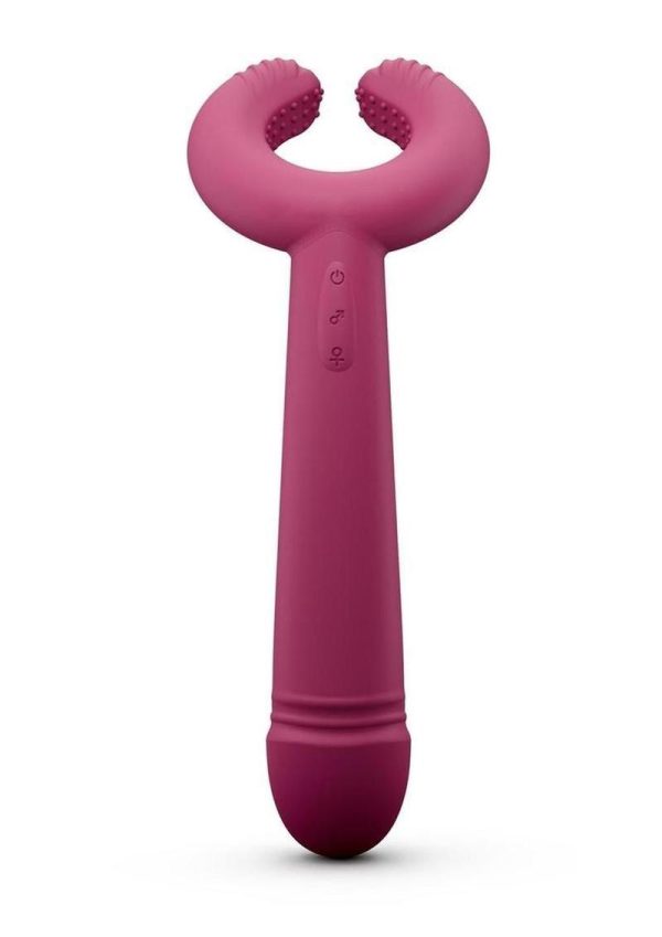 Please Me Rechargeable Silicone Vibrator - Plum Star