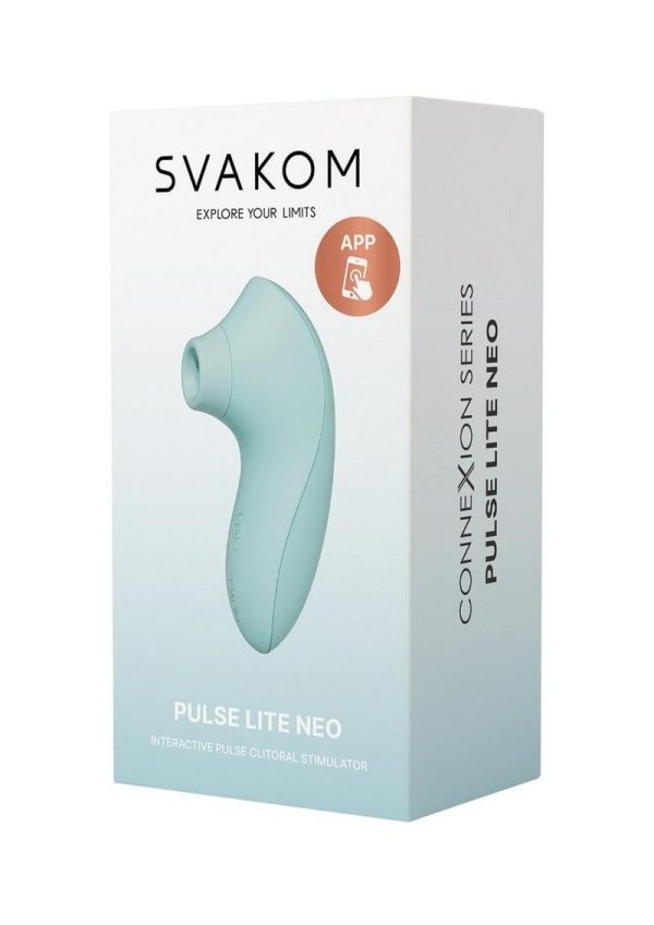 Svakom Pulse Lite Neo Interactive Suction Stimulator - Seafoam Blue