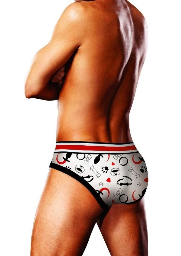Prowler Puppie Print Brief - Medium - White/Black