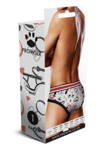 Prowler Puppie Print Brief - Medium - White/Black