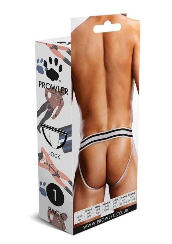 Prowler Leather Pride Jock - XXL - White/Black