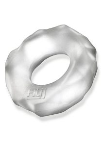 Hunkyjunk Fractal Tactile Cockring - Clear Ice