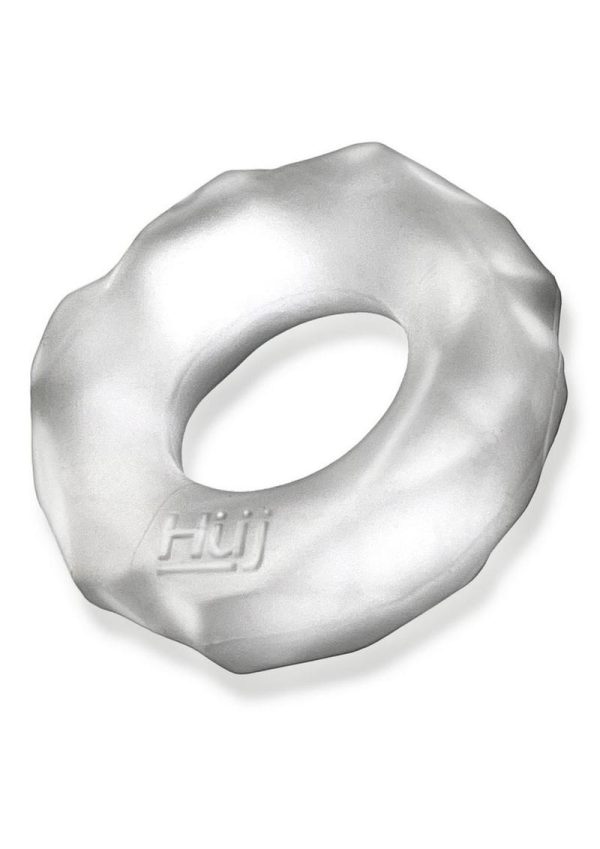 Hunkyjunk Fractal Tactile Cockring - Clear Ice