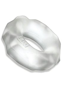Hunkyjunk Fractal Tactile Cockring - Clear Ice