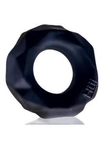Hunkyjunk Fractal Tactile Cockring - Tar Ice Black