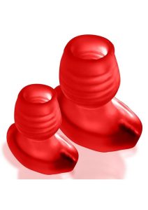Glowhole 1 Hollow Buttplug with LED Insert - Small - Red Morph